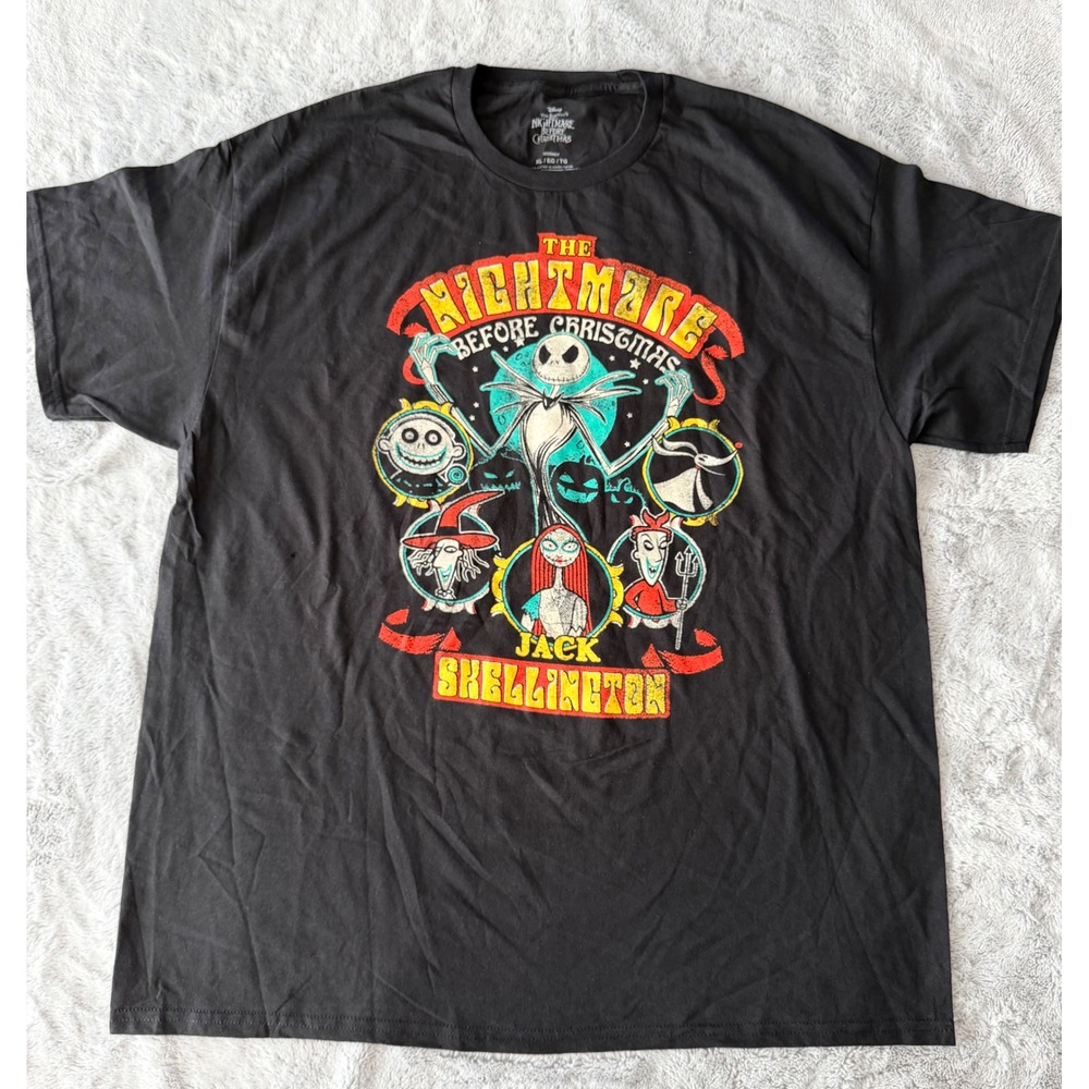 NWOT Disney Nightmare Before Christmas Jack Skellington Blk Graphic Tee Mens XL